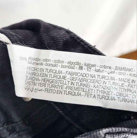 ZARA ripped wide leg jeans black distressed NWT Blogger favorite - Picture 9 of 10